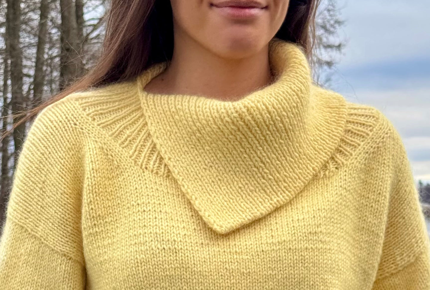 Oversized Turtleneck Jumper Knitting Pattern for Women