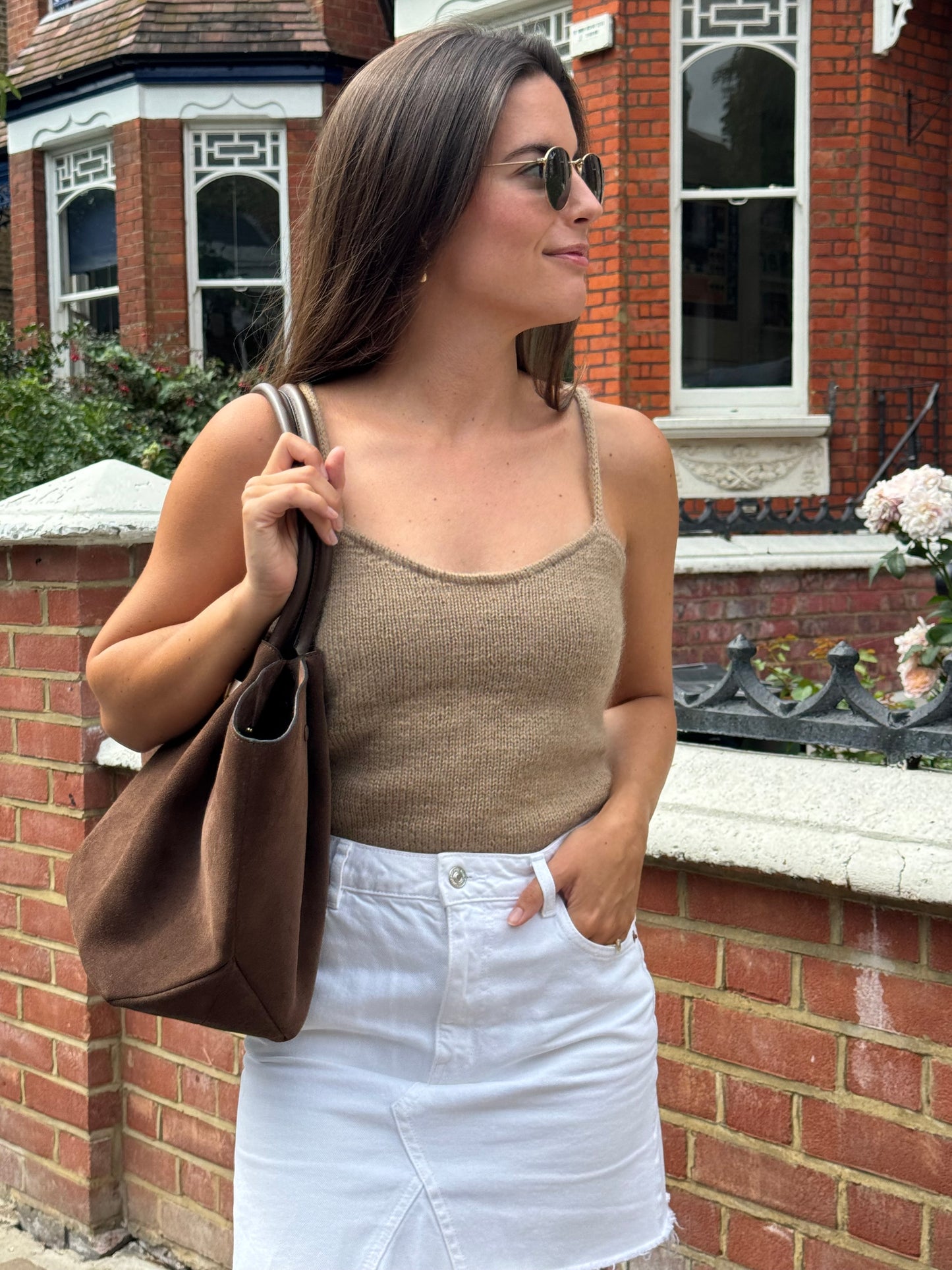 Yarra Wool Mohair Strap Top Knitting Pattern for Women