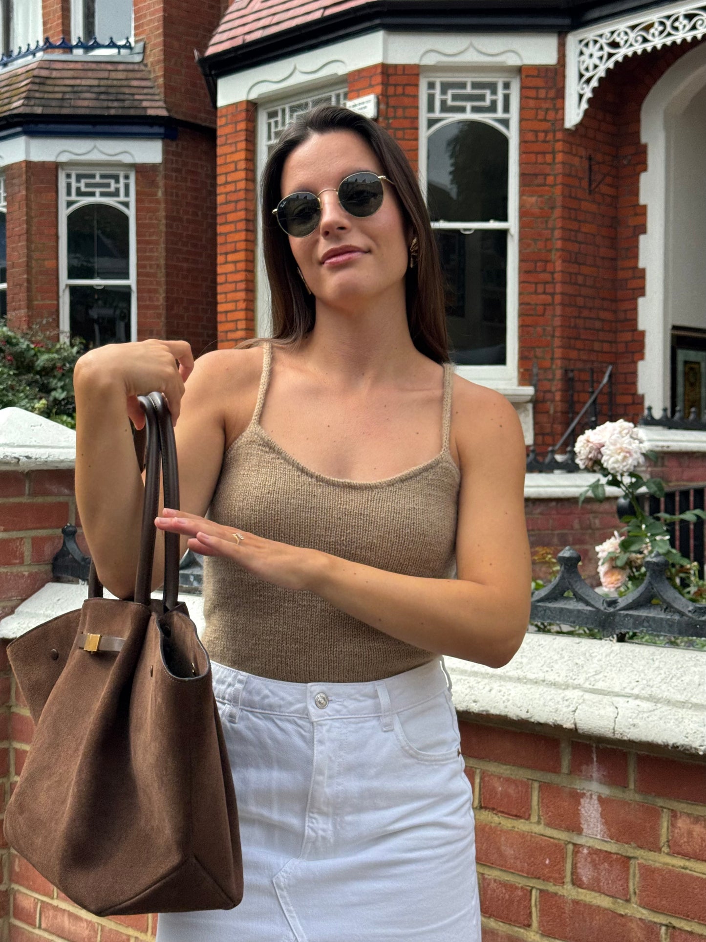 Yarra Wool Mohair Strap Top Knitting Pattern for Women