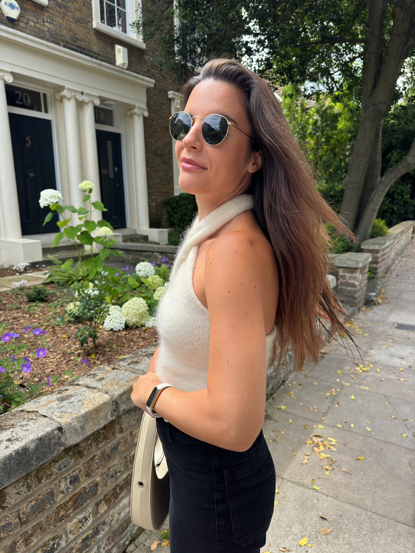 Halterneck Wool Blend Top Knitting Pattern with Video Tutorials