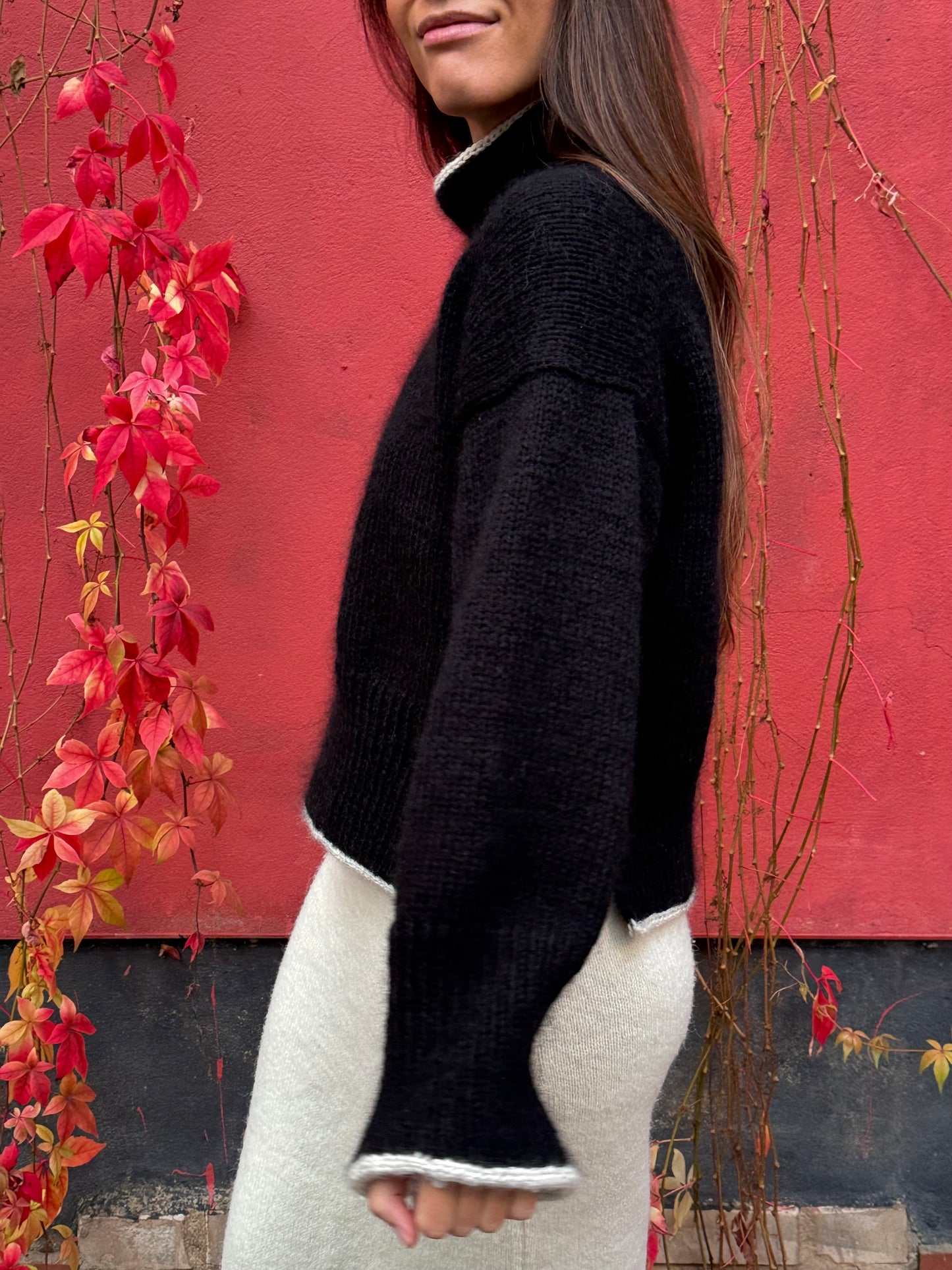 Cropped Jumper Knitting Pattern for Women