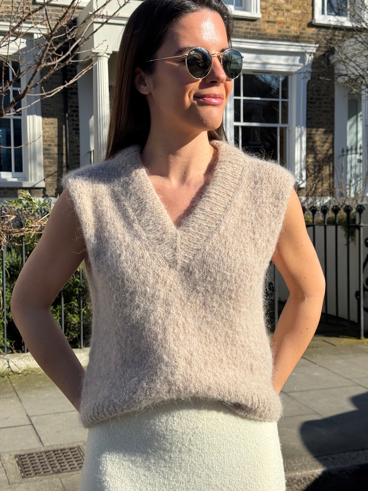 Oversized Cloud Top Vest Knitting Pattern for Women