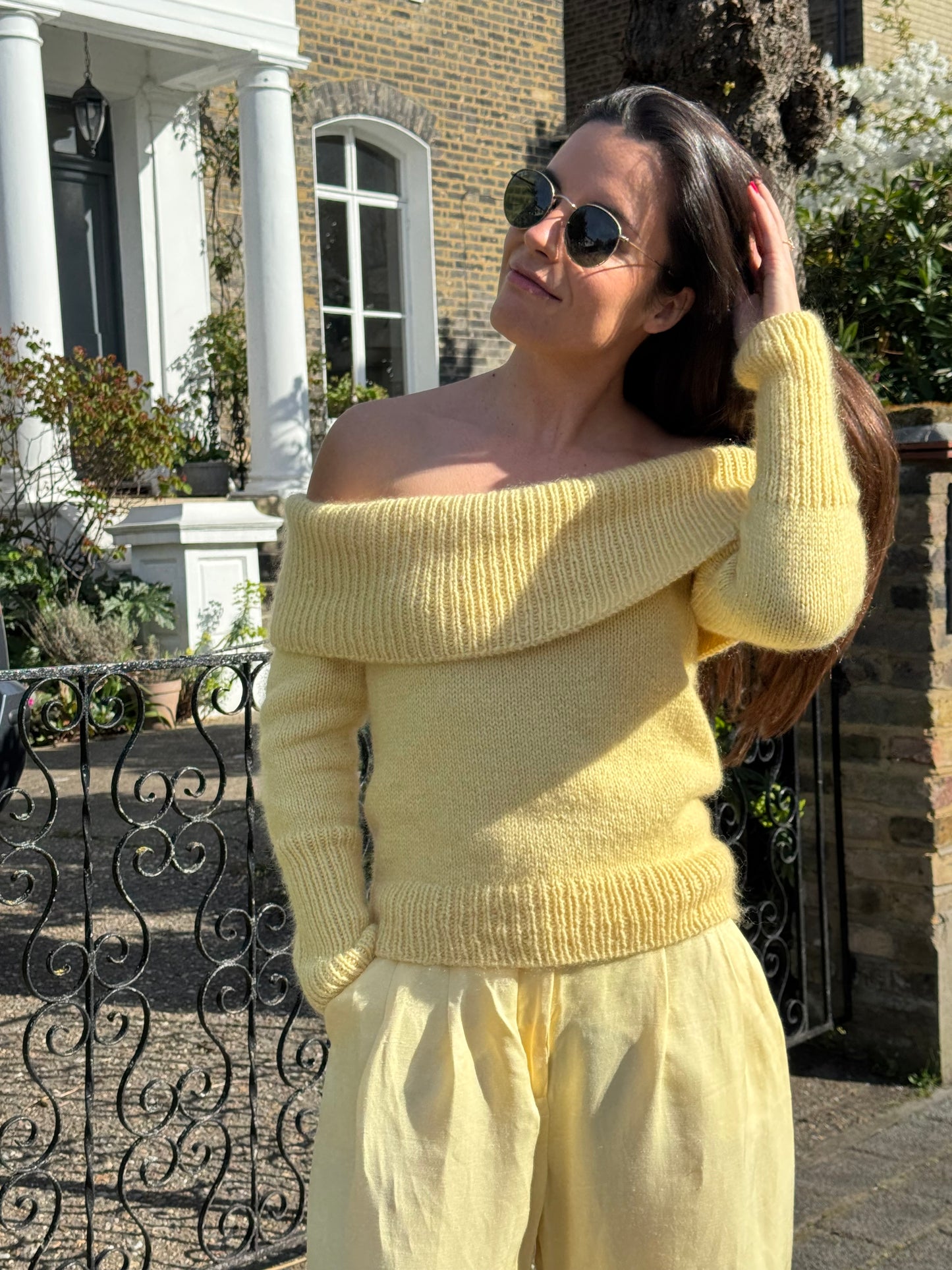 Off-Shoulder Jumper Knitting Pattern for Women