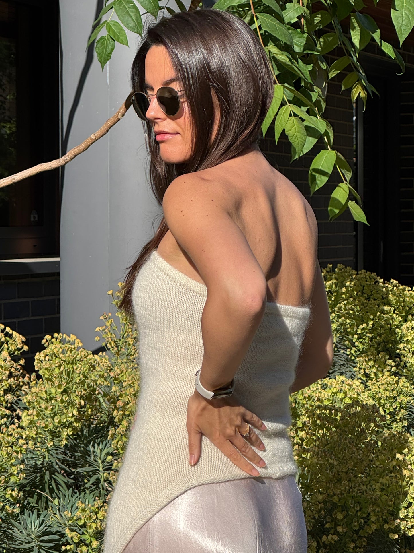 Sake Asymmetrical Tube Top Knitting Pattern for Women