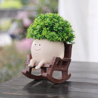 Smiley Rocking Chair Flower Pot – Whimsical Planter & Unique Gift